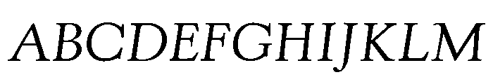 Kennerley Regular Italic Font UPPERCASE