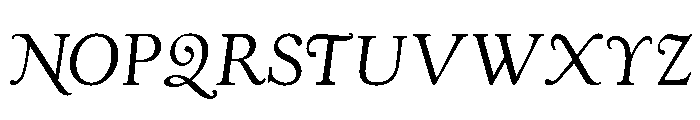 Kennerley Regular Italic Font UPPERCASE