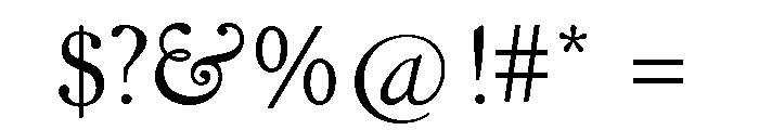 Kennerley Regular Font OTHER CHARS