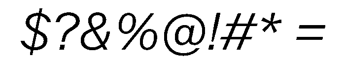 KFZuka LightItalic Font OTHER CHARS