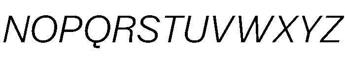 KFZuka LightItalic Font UPPERCASE