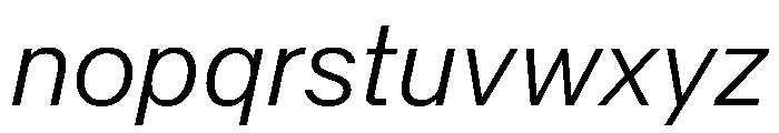 KFZuka LightItalic Font LOWERCASE