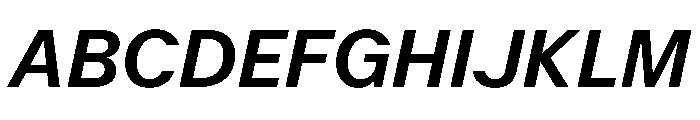 KFZuka MediumItalic Font UPPERCASE