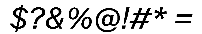 KFZuka RegularItalic Font OTHER CHARS