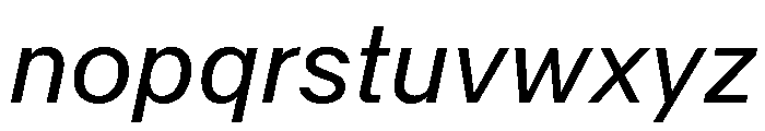 KFZuka RegularItalic Font LOWERCASE