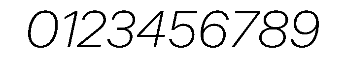 KFZuka ThinItalic Font OTHER CHARS