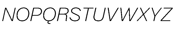 KFZuka ThinItalic Font UPPERCASE