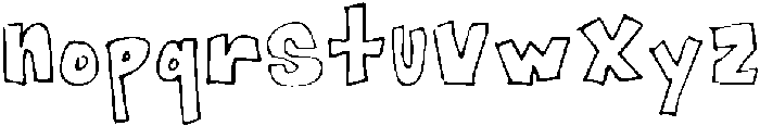 KG Blocked Off ttf (400) Font LOWERCASE