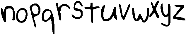 KG Elephant Hiccups ttf (400) Font LOWERCASE