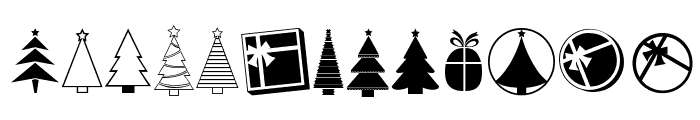 KG Christmas Trees Font UPPERCASE