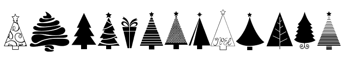 KG Christmas Trees Font LOWERCASE