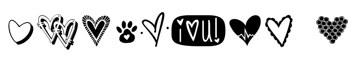 KG Heart Doodles Font OTHER CHARS