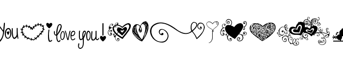 KG Heart Doodles Font LOWERCASE