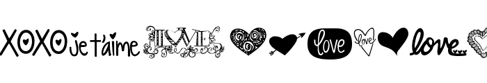 KG Heart Doodles Font LOWERCASE