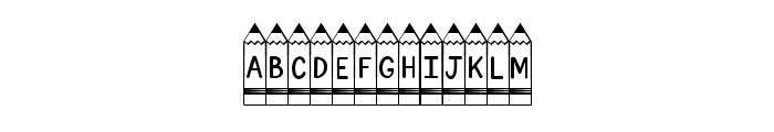KG Pencil Lettering Font UPPERCASE