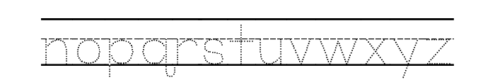 KG Primary Dots Lined NOSPACE Font LOWERCASE