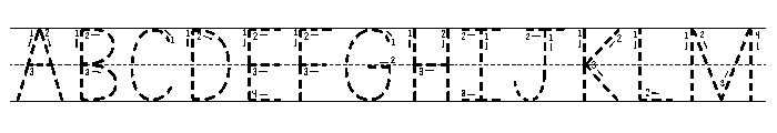 KG Teacher Created Arrows Lined Font UPPERCASE