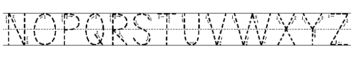 KG Teacher Created Arrows Lined Font UPPERCASE