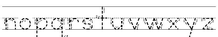 KG Teacher Created Arrows Lined Font LOWERCASE