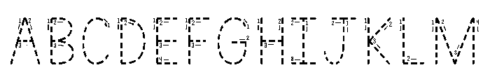 KG Teacher Created Arrows Font UPPERCASE