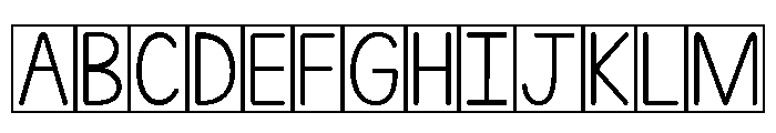 KG Teacher Created Boxed Font UPPERCASE