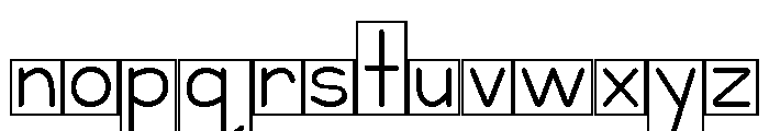 KG Teacher Created Boxed Font LOWERCASE