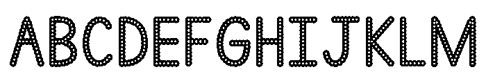 KG Teacher Created BubbleDot Font UPPERCASE