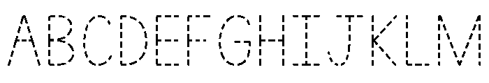 KG Teacher Created Dashed Font UPPERCASE