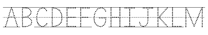 KG Teacher Created Dot 4Lined Font UPPERCASE