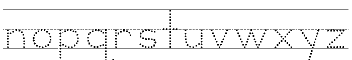 KG Teacher Created Dot 4Lined Font LOWERCASE