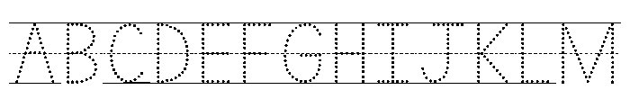 KG Teacher Created Dot Lined Font UPPERCASE