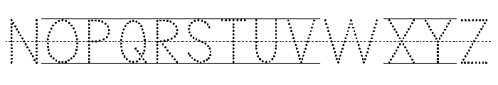 KG Teacher Created Dot Lined Font UPPERCASE