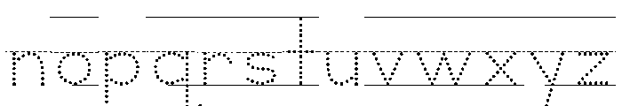 KG Teacher Created Dot Lined Font LOWERCASE