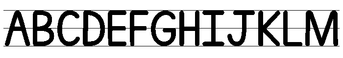 KG Teacher Created Lined Font UPPERCASE