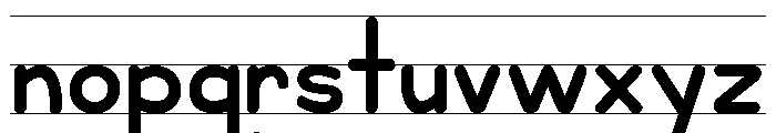 KG Teacher Created Lined Font LOWERCASE