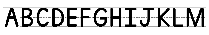 KG Teacher Created Lines Font UPPERCASE