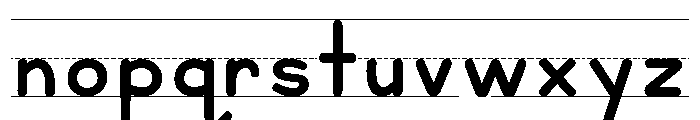 KG Teacher Created Lines Font LOWERCASE
