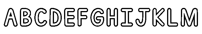 KG Teacher Created Outline 2 Font UPPERCASE