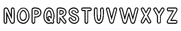 KG Teacher Created Outline 2 Font UPPERCASE