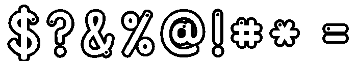 KG Teacher Created Outline 3 Font OTHER CHARS