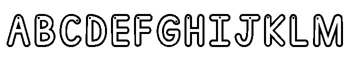 KG Teacher Created Outline 3 Font UPPERCASE