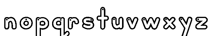 KG Teacher Created Outline 3 Font LOWERCASE
