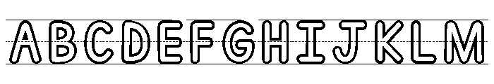 KG Teacher Created Outlined Font UPPERCASE