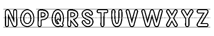 KG Teacher Created Outlined Font UPPERCASE