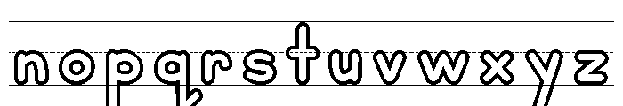KG Teacher Created Outlined Font LOWERCASE