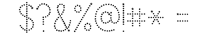 KG Teacher Created Star Dotted Font OTHER CHARS