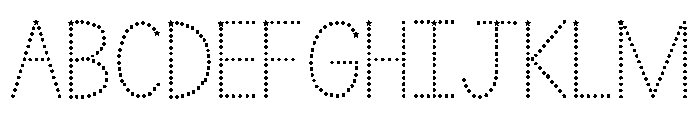 KG Teacher Created Star Dotted Font UPPERCASE