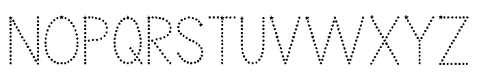 KG Teacher Created Star Dotted Font UPPERCASE