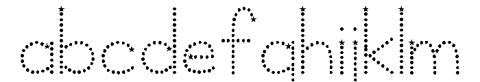 KG Teacher Created Star Dotted FONT
