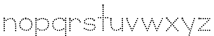 KG Teacher Created Star Dotted Font LOWERCASE
